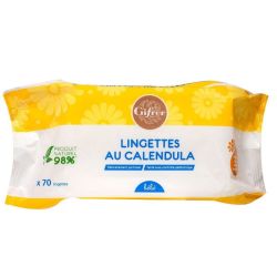 70 lingettes nettoyantes au calendula