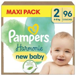 Pampers Harmonie Maxi Pack T2 4-8Kg 96