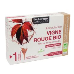 NAT&FORM AMPOULES VIGNE ROUGE BIO