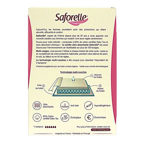 Saforelle Culot Pr Regles Absorb Noi M 1