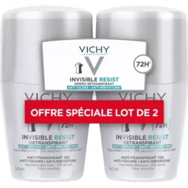 Vichy Deo Roll On 72H Inv Resist 2X50Ml