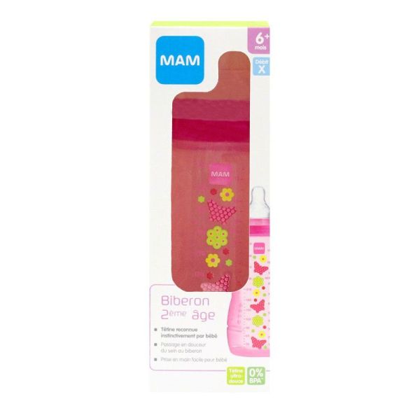 Mam Bib 2A Cercl Rose 330Ml