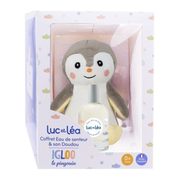 Luc&Lea Coff Doudou Pingouin+Eau Senteur