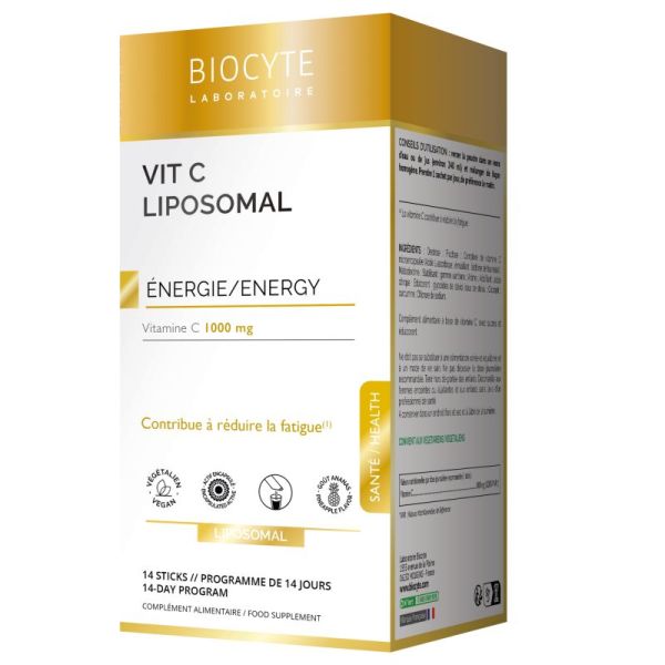 BIOCYTE VIT C 1000MG LIPOSOMAL 14 STICKS