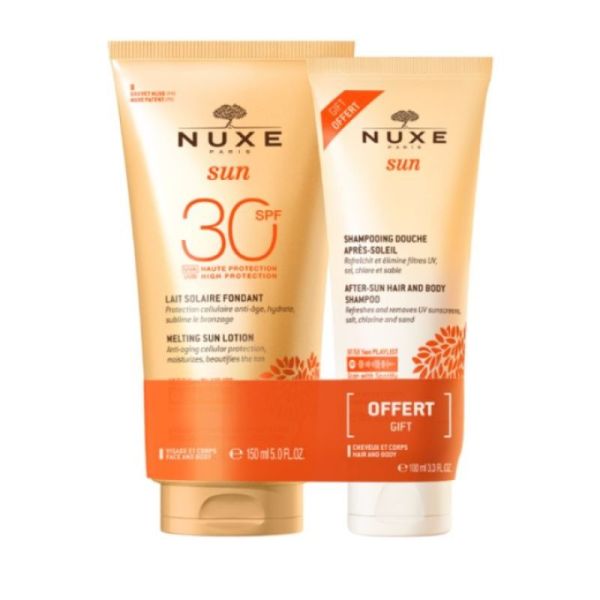 Nuxe Sun Lait Fond Spf30 150 Ml+Shp Dche