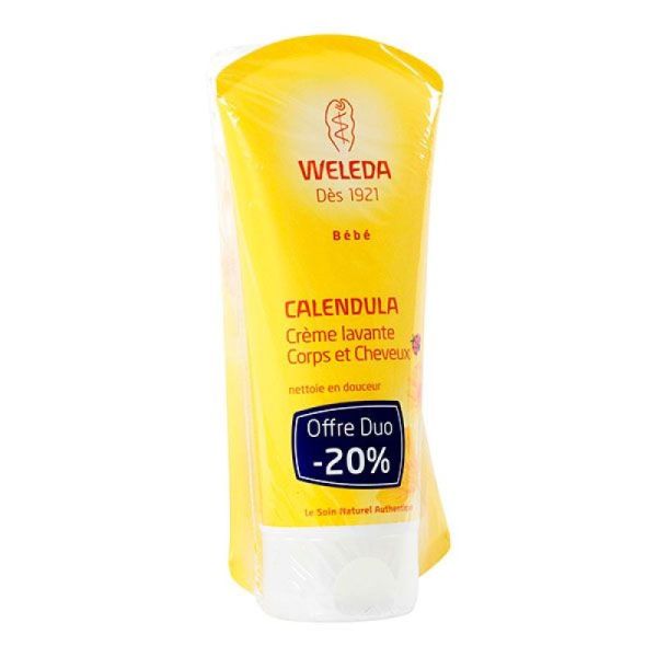 Crème lavante pour bébé au Calendula 2x200ml dont -20%