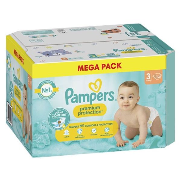 Pampers Prem Prot Mega T3 114