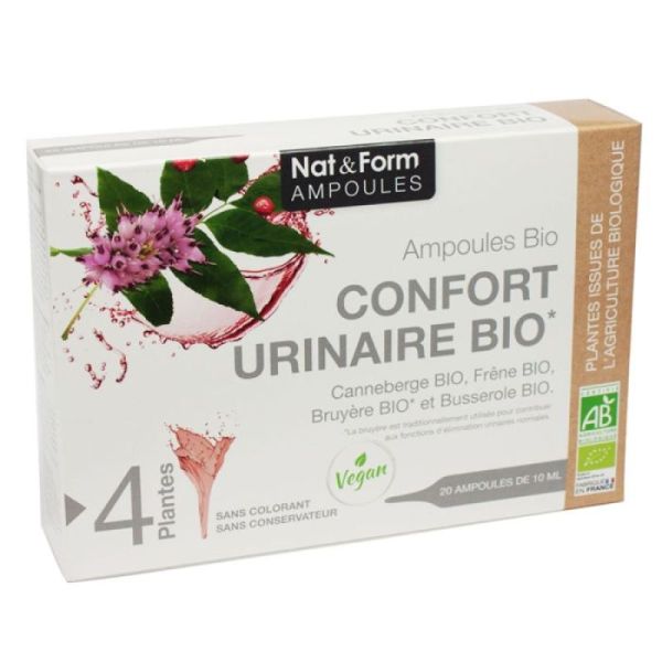 NAT&FORM AMPOULES CONFORT URINAIRE BIO