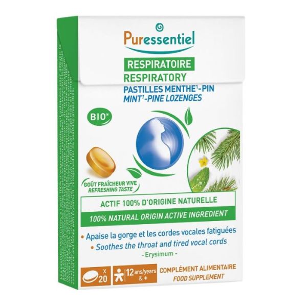 PURESSENTIEL PAST RESPIR GORG MENT-PIN 20