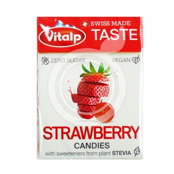 Vitalp Bonbons Sans Sucre Fraise 25G