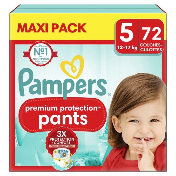 Pampers Prem Prot Pants Maxi Pack T5 72