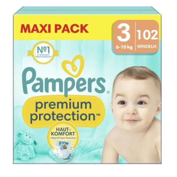 Pampers Couche Prem Prot Maxi Pack T3 102