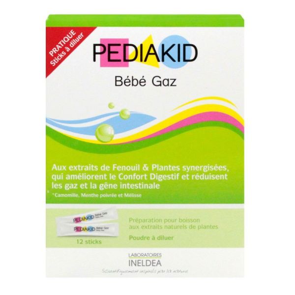 PEDIAKID Bébé gaz 12 sticks à diluer