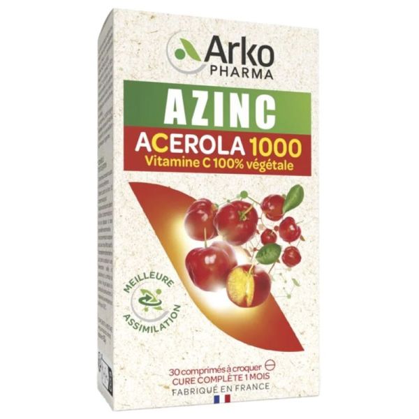 Azinc Naturel Acerola 1000 Vit C Cpr30