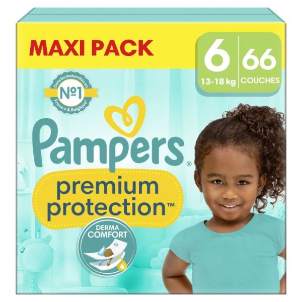 Pampers Couche Prem Prot Maxi Pack T6 66